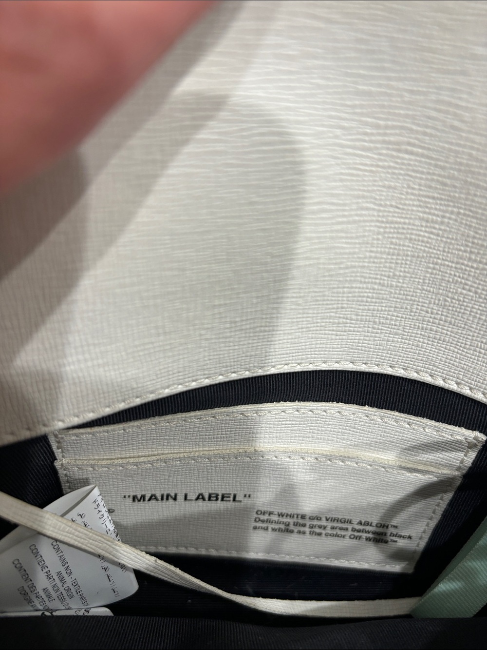 Off-White Mini Leather Binder Clip Bag - Picture 5 of 6